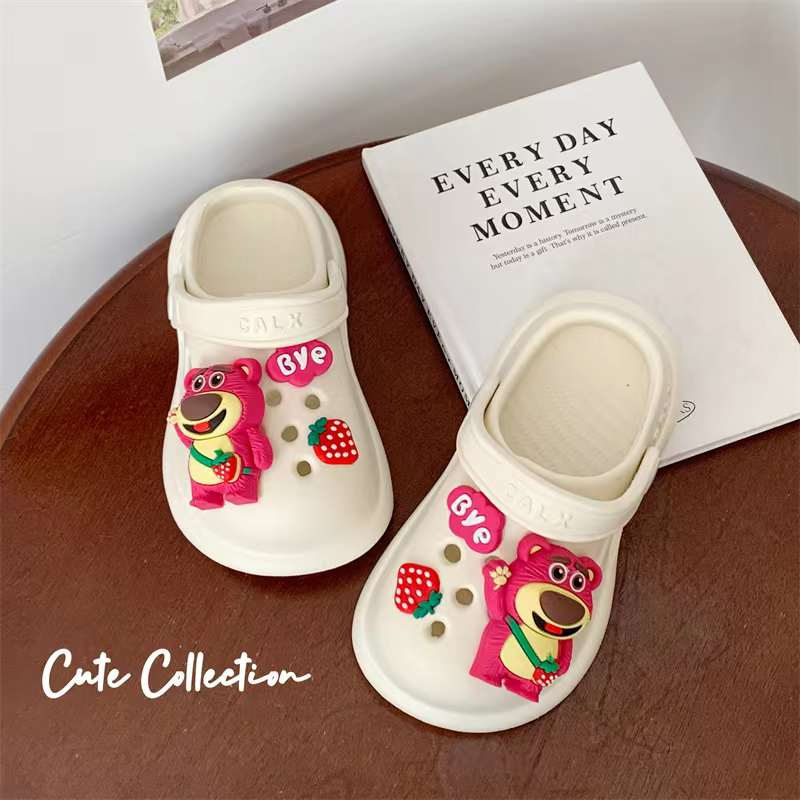 Dép Sục Cho Bé Hoạt Hình Cún Cute, Gấu Dâu 3D sticker Chất nhựa EVA Cao Cấp Siêu Nhẹ Chống Trơn Trượt Mã EC2310