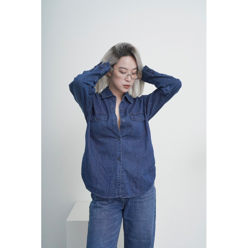 SM019 Sơmi denim tay dài