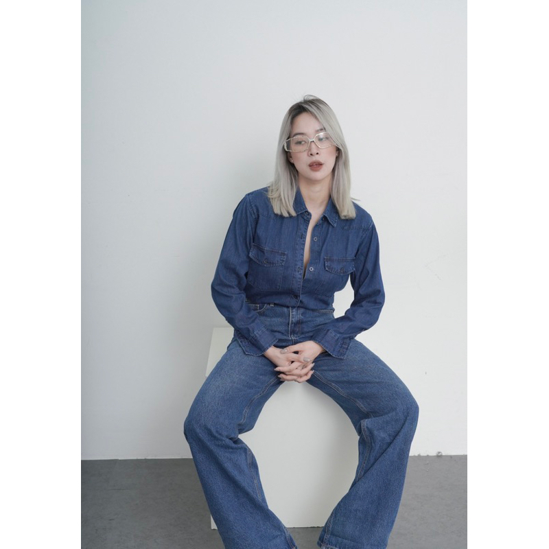 SM019 Sơmi denim tay dài