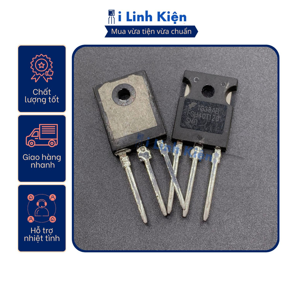 FGH40T120 IGBT 40T120 40A 1200V tháo máy chất lượng tốt.