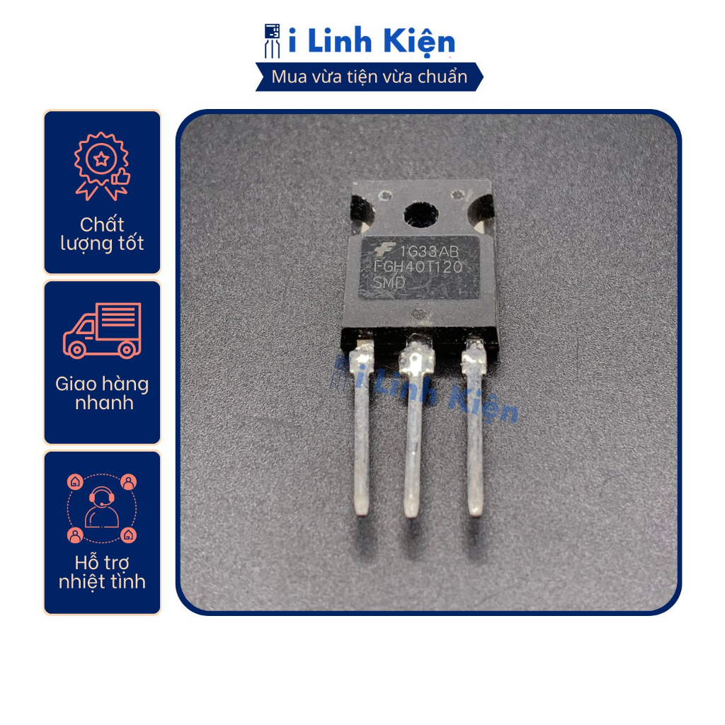 FGH40T120 IGBT 40T120 40A 1200V tháo máy chất lượng tốt.