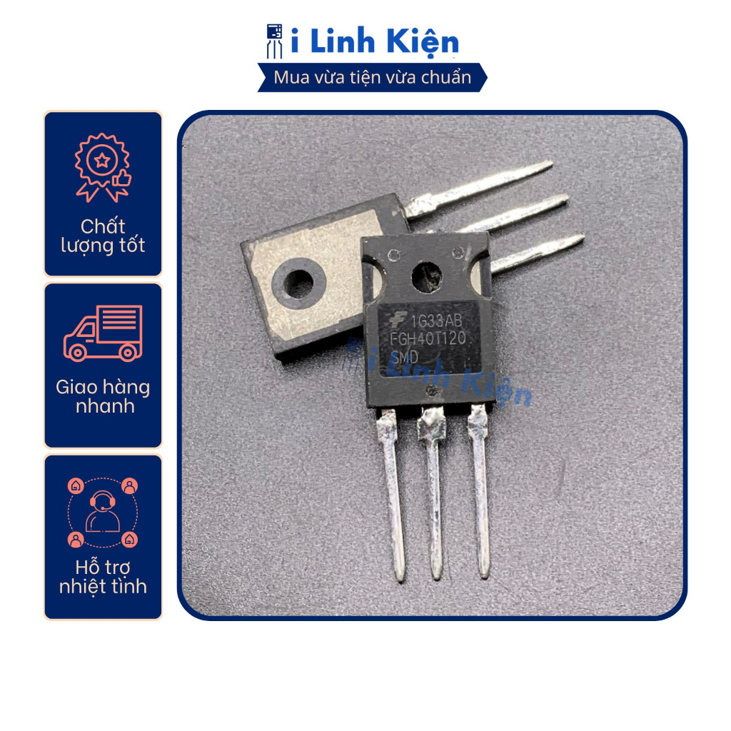 FGH40T120 IGBT 40T120 40A 1200V tháo máy chất lượng tốt.