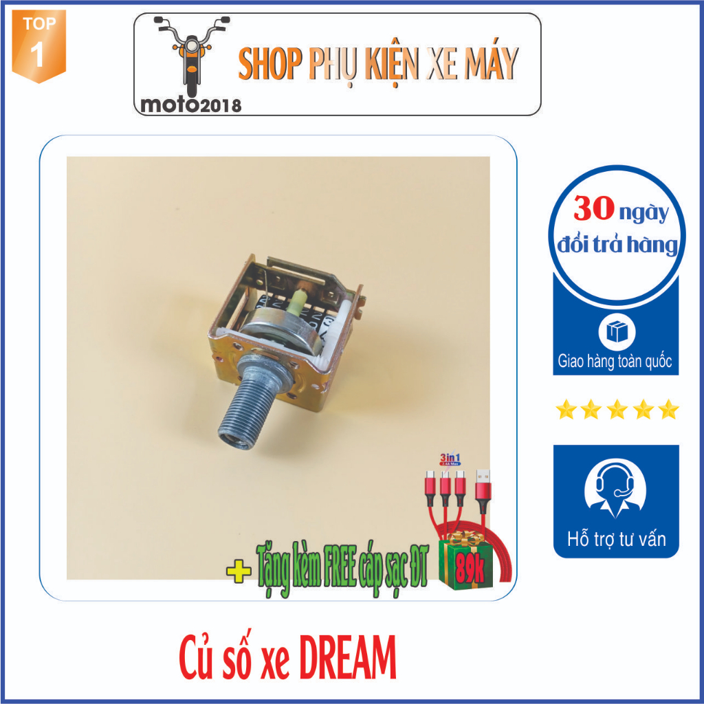 Củ số công tơ mét xe máy - hiển thị số km dành cho xe Dream -