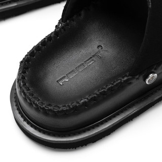 " R " FUR SLIDES (MẶT DÉP) (TRẮNG/ ĐEN DA LỘN)