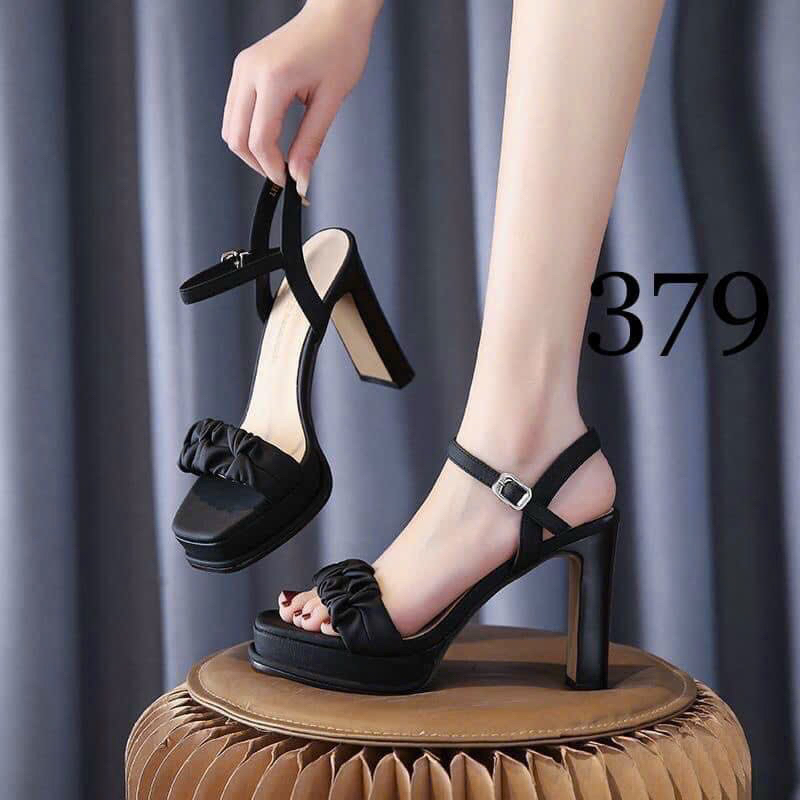 giày dép nữ cao gót 12P hàng QC sang chảnh quý phái Full 2 màu đen ,kem trắng size 35-39