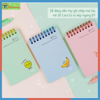 Sổ Caro lò xo kép ngang B7 120 trang Klong định lượng 100/76; MS: 934