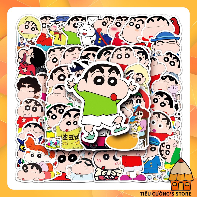 Set 10/20 Hình Dán SHIN - CẬU BÉ BÚT CHÌ ✏️ Sticker cute trang trí xe, điện thoại, laptop, nón bảo hiểm