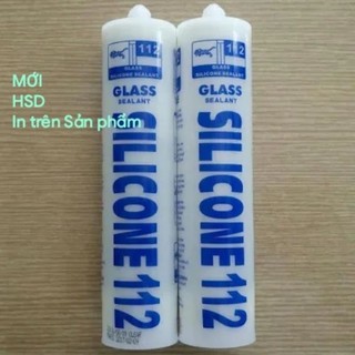 Keo dán kính keo silicone 112 keo con cọp 112 trắng trong