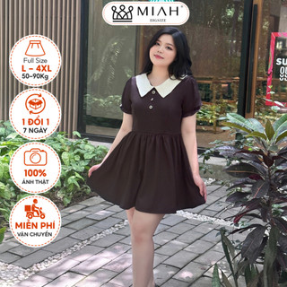 Đầm nữ Bigsize Peony thiết kế đơn giản sang trọng dáng dài chiết eo gọn dáng đi tiệc đi chơi MIAH BIGSIZE