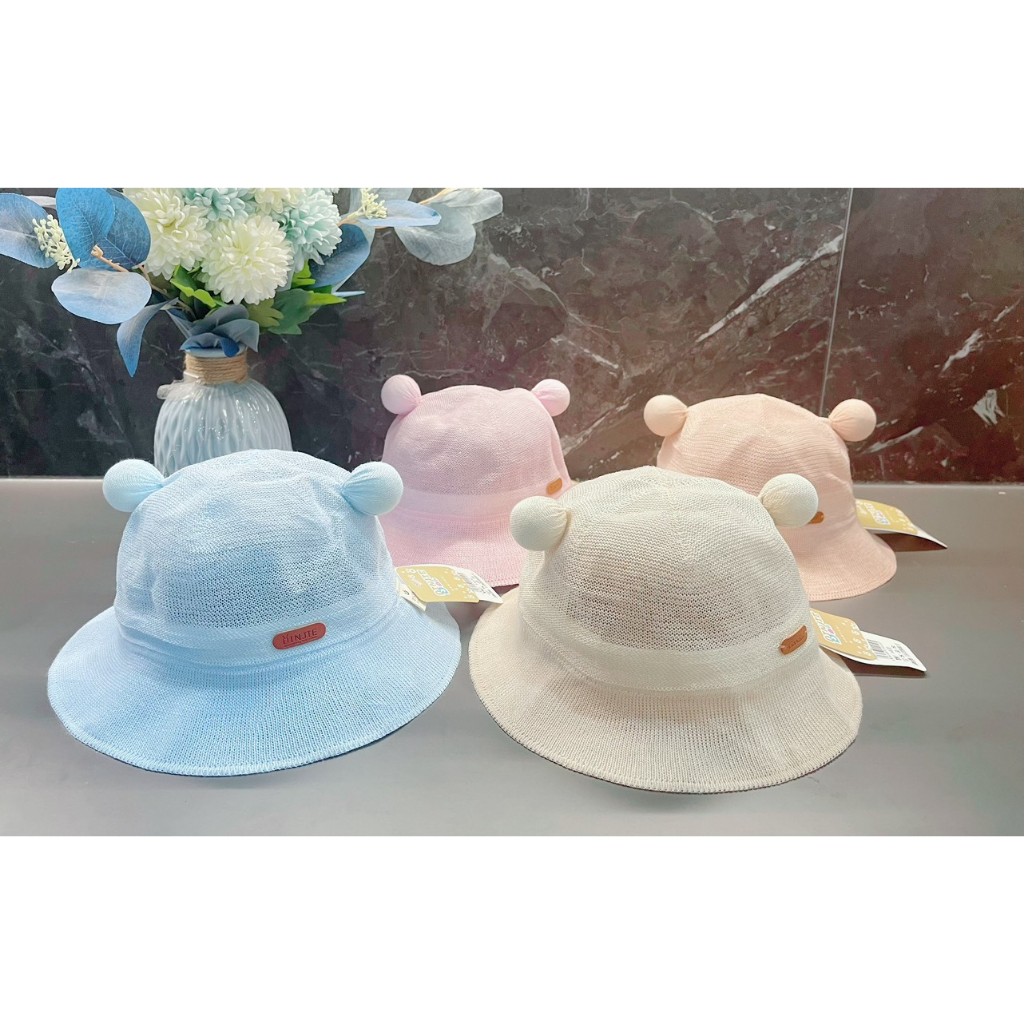 MŨ LƯỚI RỘNG VÀNH HAI QUẢ CHUÔNG ĐÁNG YÊU CHO BÉ TỪ 1-4 TUỔI