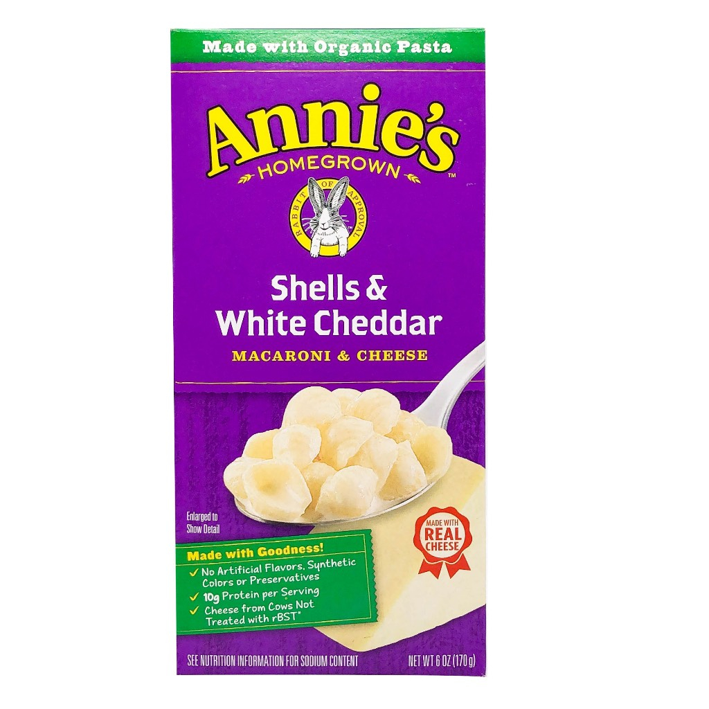 Mỳ nui Annie's  Shells & White cheddar - Macaroni & Classic Cheddar 170G