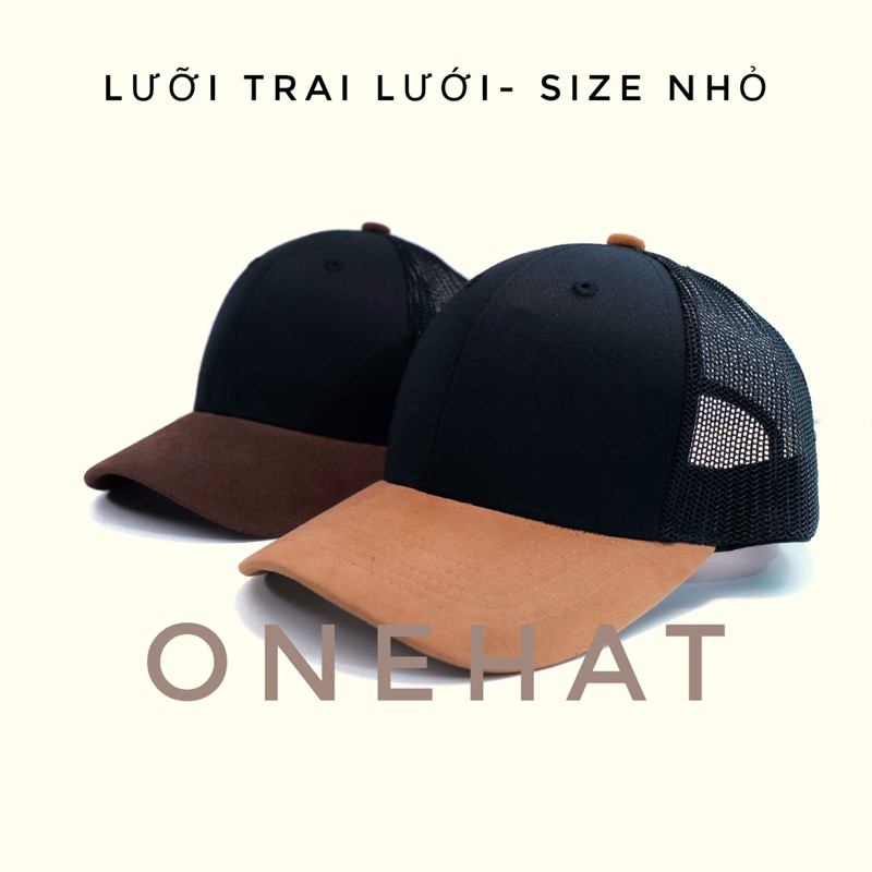 Nón lưỡi trai trơn lưới vải mịn có 2 size chất lượng cao onehat