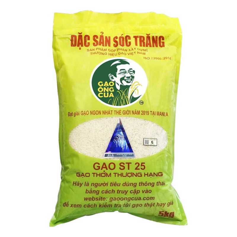 GẠO ST25 CHÍNH HÃNG (Túi 5 kg) dẻo, thơm cơm