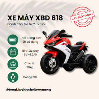 Xe máy điện trẻ em ,phân khôi lớn , XBD 618 hàng chính hãng .