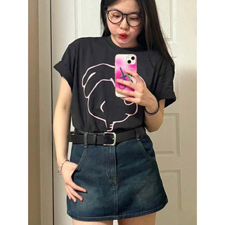 Chân váy denim dáng ngắn basic 2 màu dễ phối đồ 2023