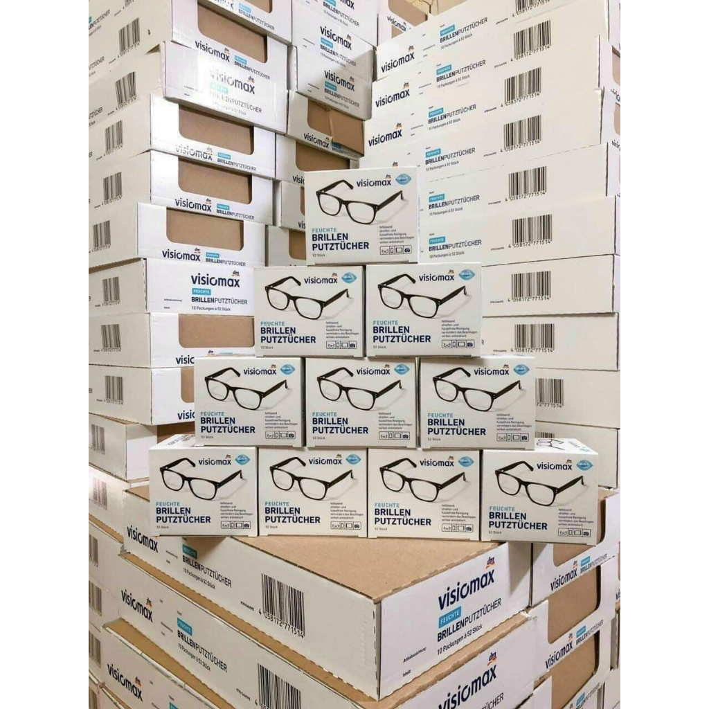 Giấy lau kính Víiomax hộp 52 miếng, lau lens máy ảnh, màn hình điện thoại - hàng nội địa Đức