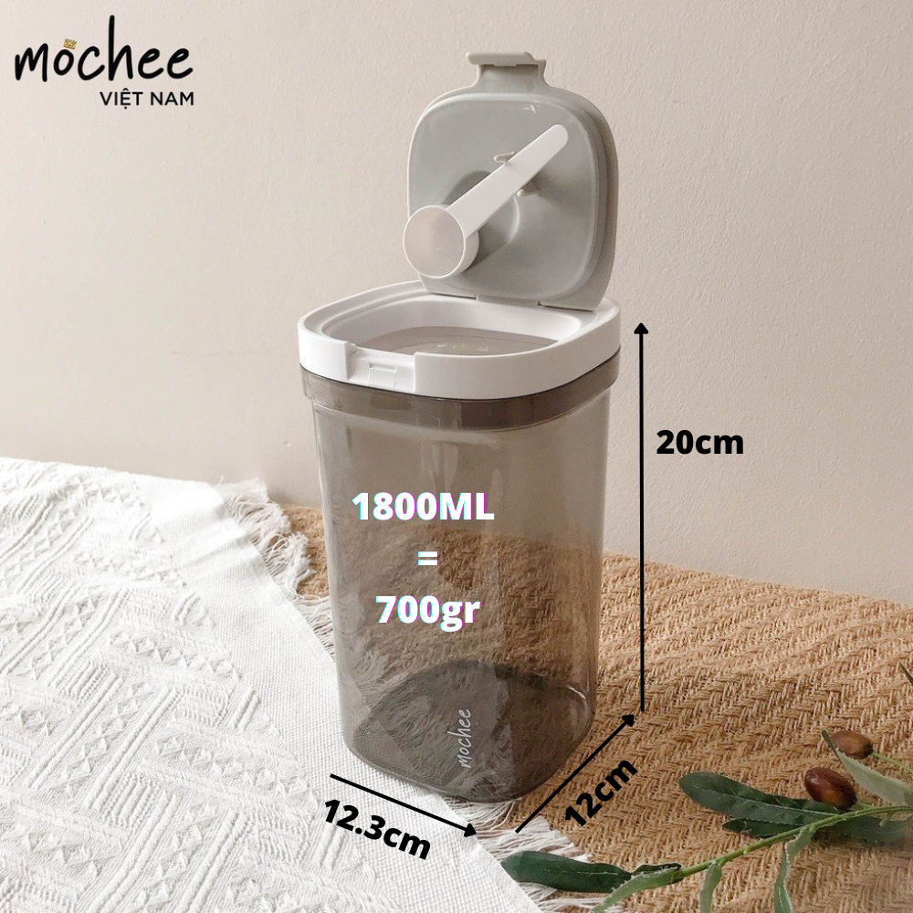 Hộp đựng sữa bột Mochee hộp trữ sữa bột chống ẩm cao cấp an toàn vệ sinh tránh hút ẩm từ không khí cản được tia cực tím