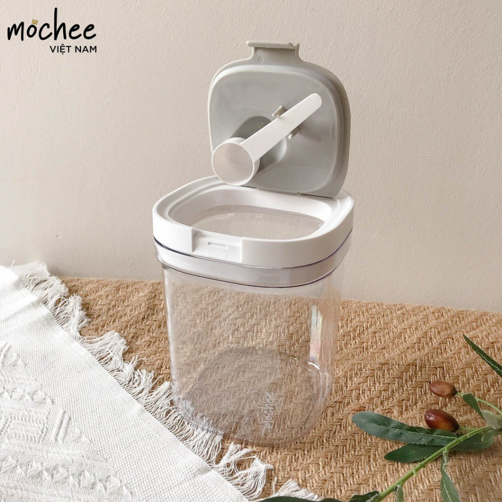 Hộp đựng sữa bột Mochee hộp trữ sữa bột chống ẩm cao cấp an toàn vệ sinh tránh hút ẩm từ không khí cản được tia cực tím