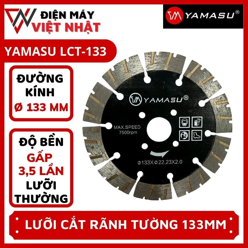 Lưỡi cắt tường bê tông Yamasu 133mm dành cho các loại máy cắt rãnh tường 1 lưỡi, 2 lưỡi, 5 lưỡi
