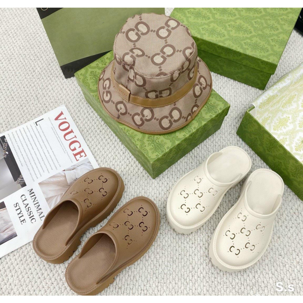 Dép sục cross GG độn đế 7cm hàng super full box