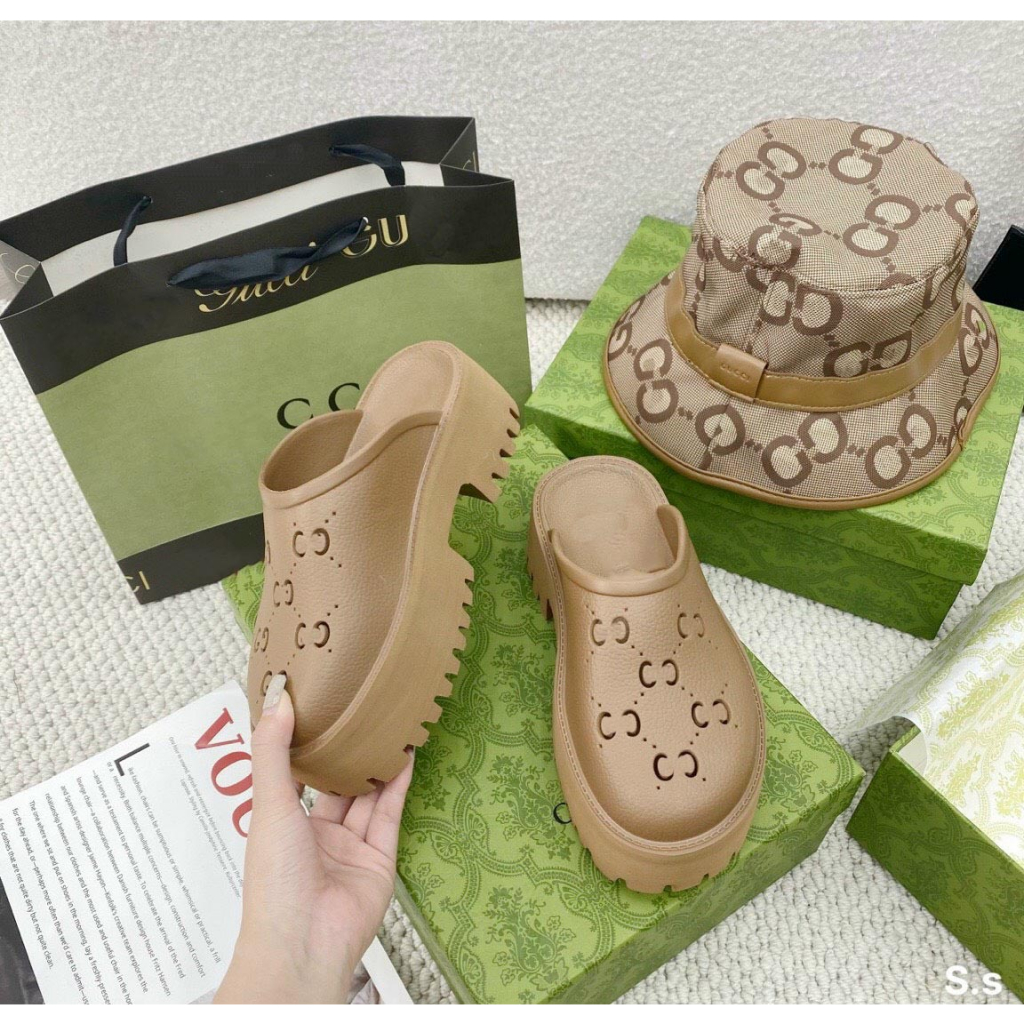 Dép sục cross GG độn đế 7cm hàng super full box