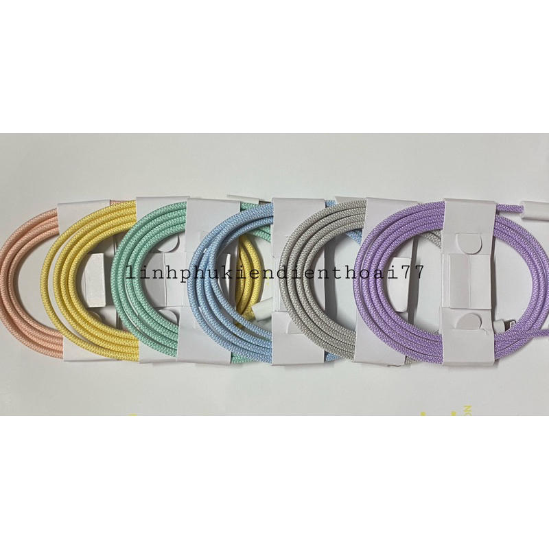 Cáp Sạc Nhanh PD C to cáp sạc18W,20W Dây Dù 1m Cho Xs Max 11 11Pro Max 12 12 Pro Max 13 Pro Promax