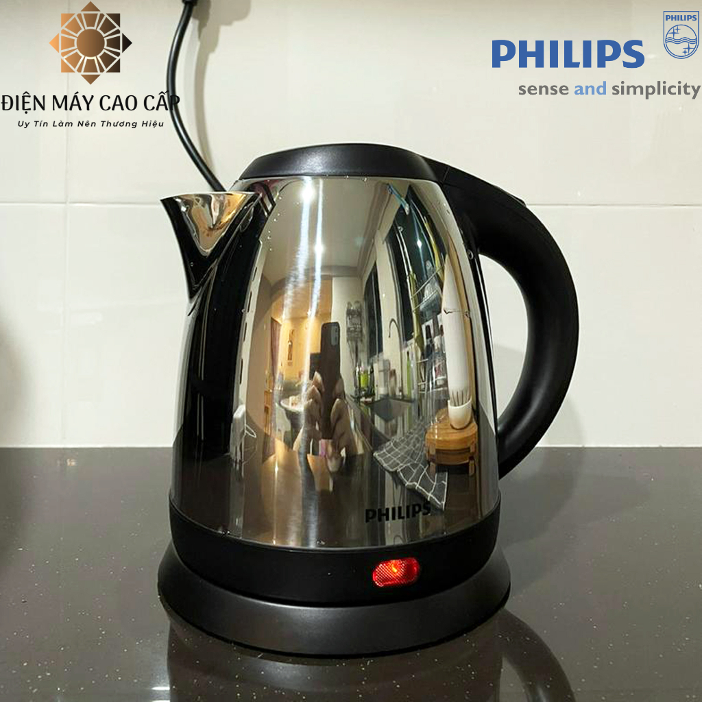 Ấm đun siêu tốc inox Philips HD9303 1.2 lít