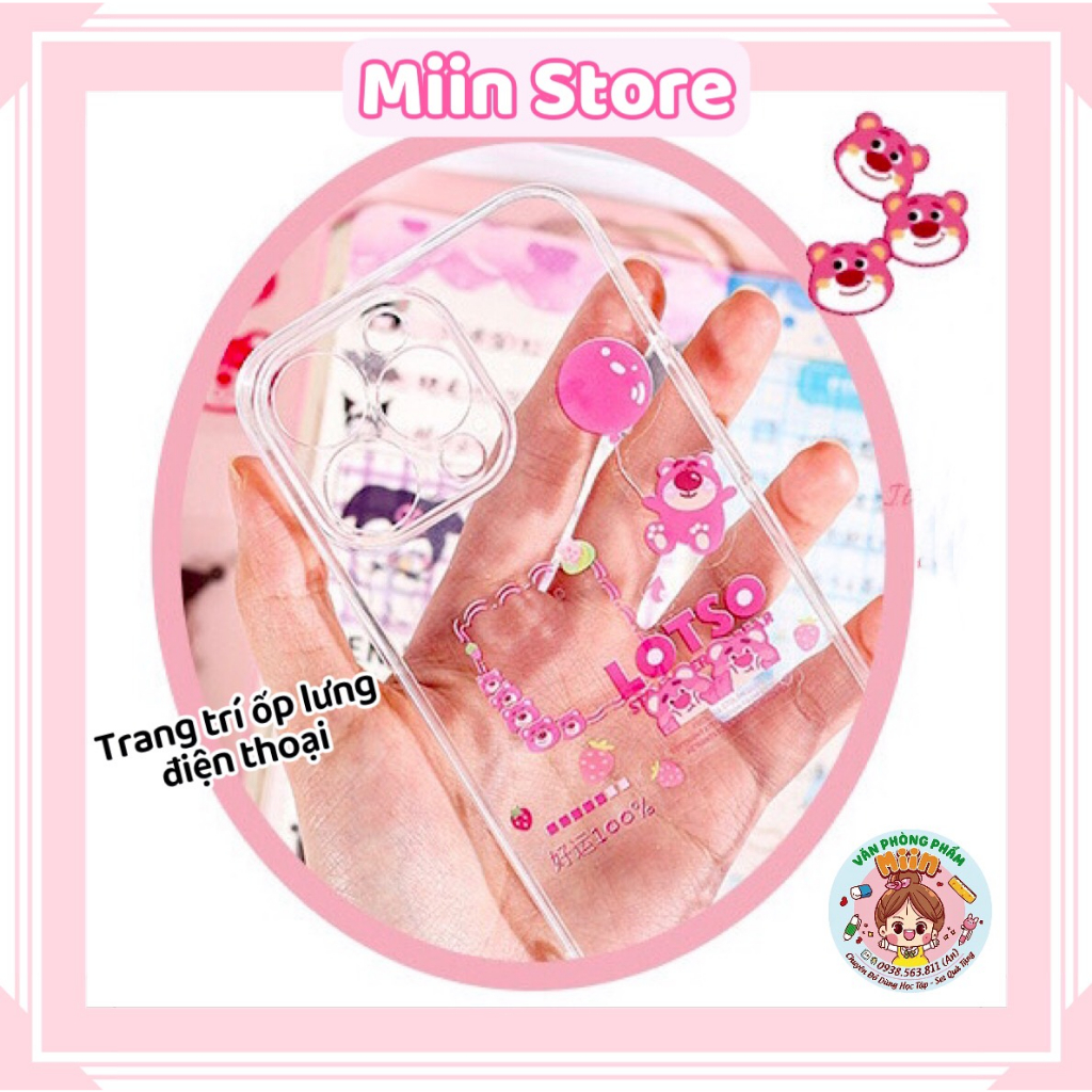 Set 25 Tấm Sticker Trong Suốt Hình Gấu Dâu Losto Kuromi Cinnamoroll My Melody Trang Trí Bút, Sổ, Thiệp, Quà Tặng