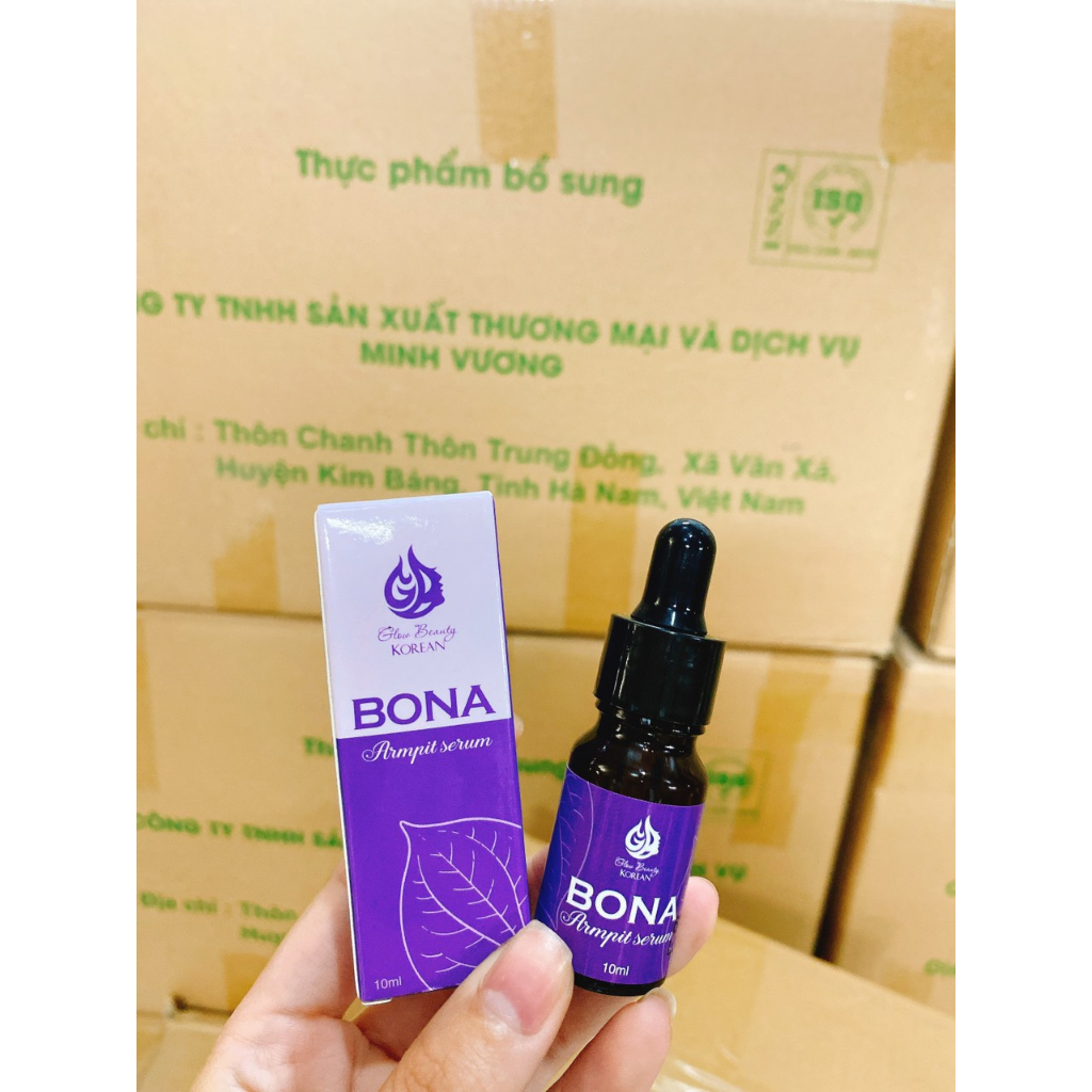 Combo Serum Bona King Diamond Pharma 10ml + bông nở tác dụng hết hôi nách, hôi chân, mồ hôi tay chân v ĩ nh vi ễn