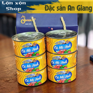 [ĐẶC SẢN AN GIANG] Combo 1 lốc 6 lon Cá mè vinh kho lạt mềm xương hiệu Antesco - HSD 24 tháng