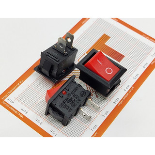 Kcd1-101 công tắc bập bênh 6a 250v on/off 19x12mm - đỏ