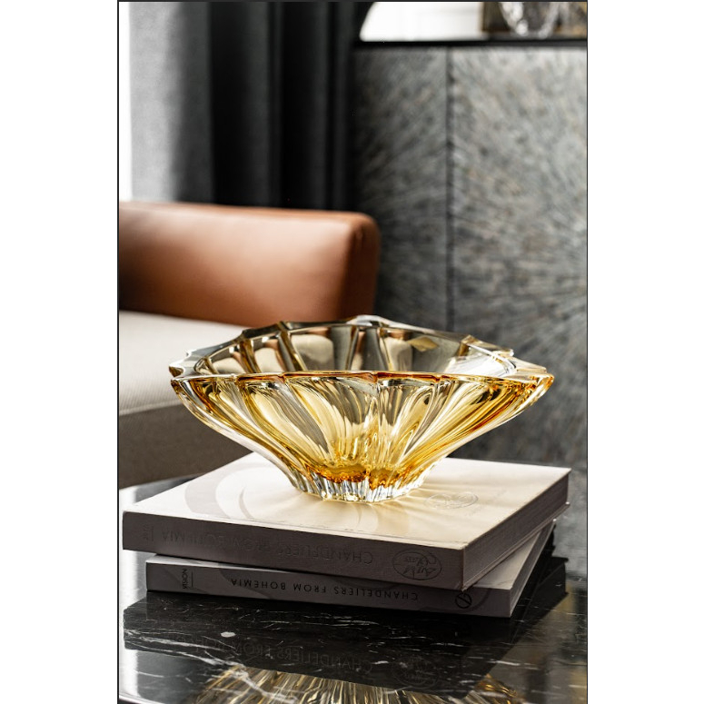 Tô pha lê vàng Plantica 33cm Aurum