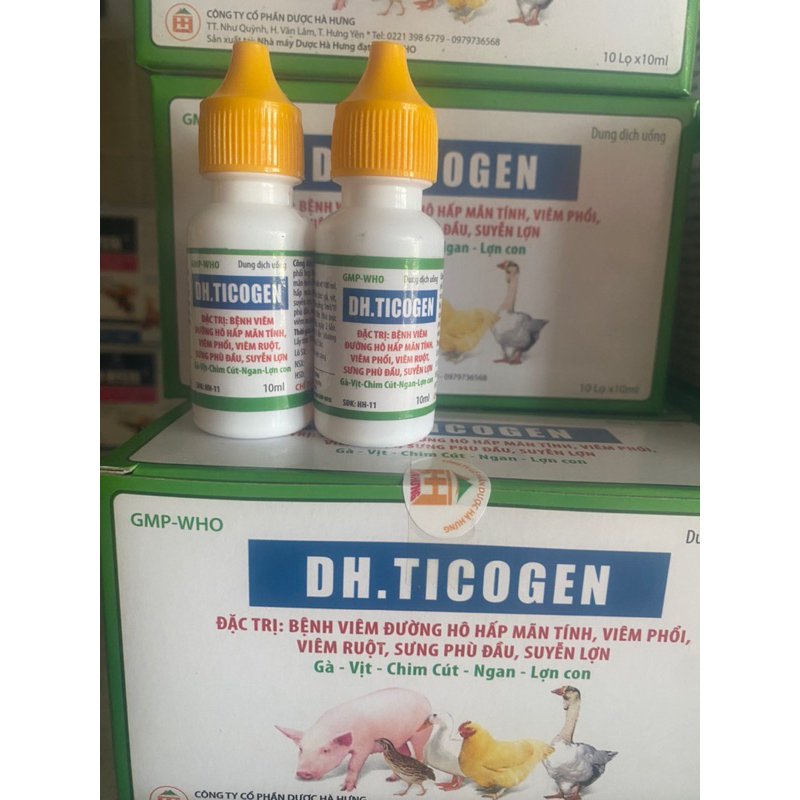 DH. Ticogen - Viêm đường hô hấp, sưng phù đầu.