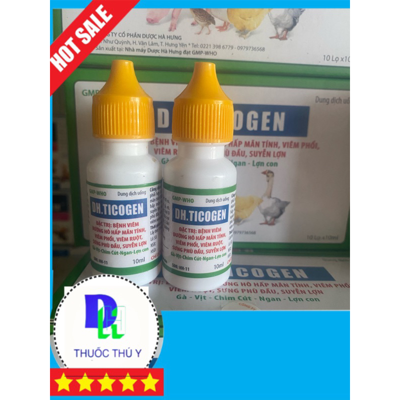 DH. Ticogen - Viêm đường hô hấp, sưng phù đầu.