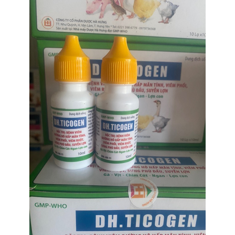 DH. Ticogen - Viêm đường hô hấp, sưng phù đầu.