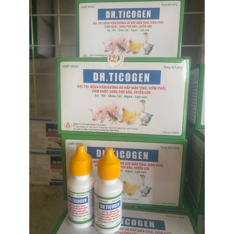 DH. Ticogen - Viêm đường hô hấp, sưng phù đầu.