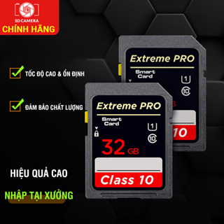 Thẻ Nhớ SD Extreme Pro 32GB, 64GB, 128GB Tốc độ cao quay 4K cho máy ảnh, máy quay, ô tô . . .