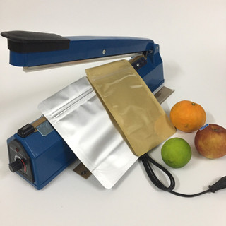 Máy ép túi bóng, Máy hàn miệng túi dập tay, túi nilong, túi zip,...30cm, đóng gói bao bì bảo quản thực phẩm