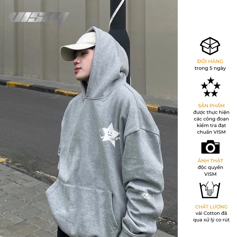 LOGO HOODIE áo khoác nỉ bông có nón VISM CLO