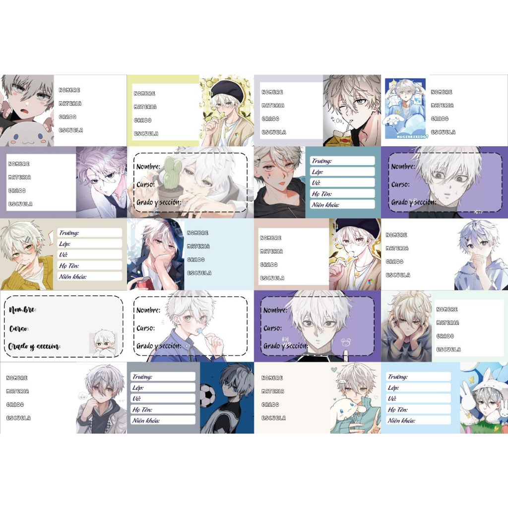 Nhãn vở Anime Blue Lock nhân vật Nagi Seishiro