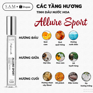 Tinh dầu nước hoa thiên nhiên allure sport men chính hãng s.a.m perfume 10ml hương thơm tự tin, lôi cuốn và nam tính.