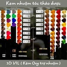 Bảng Màu Thuốc Nhuộm Tóc vil 57 Màu thời trang