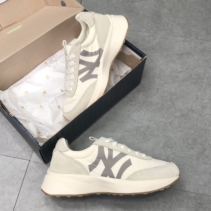 Giày Sneaker MLB Jogger Chuny Đen/Tan/Xám Trắng/ Xám full