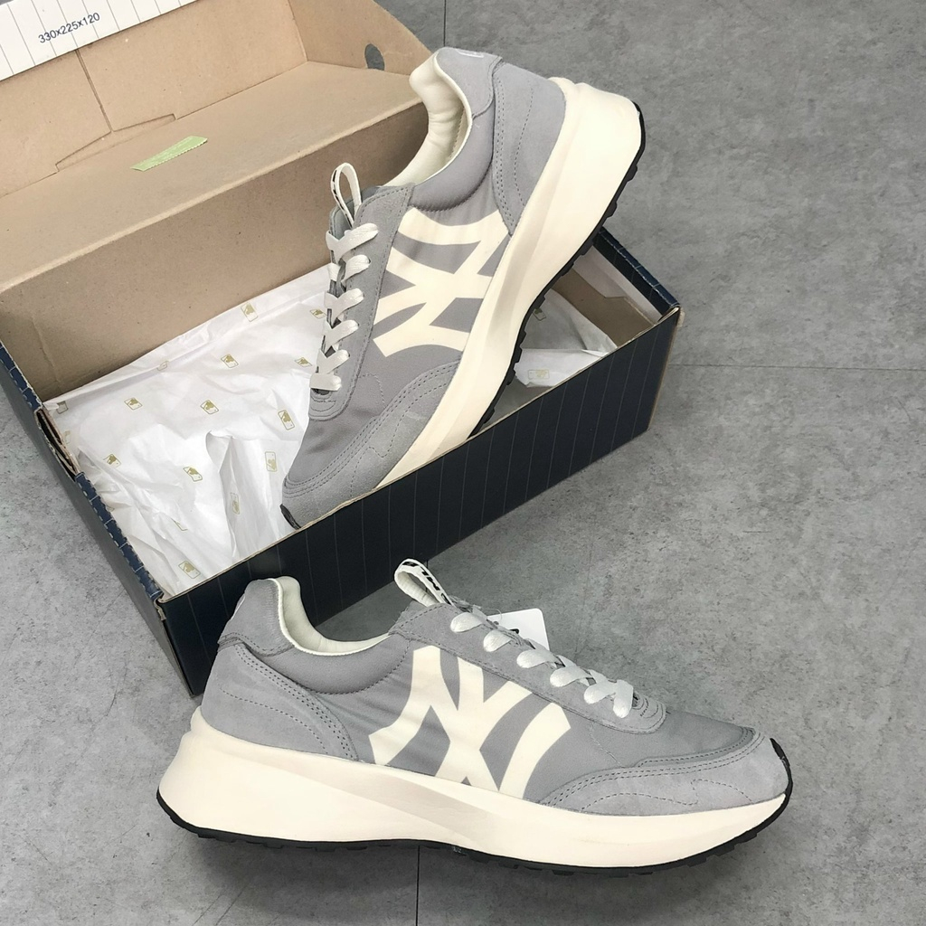 Giày Sneaker MLB Jogger Chuny Đen/Tan/Xám Trắng/ Xám full