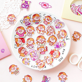 Set 40 Sticker Bé Gái Dễ Thương