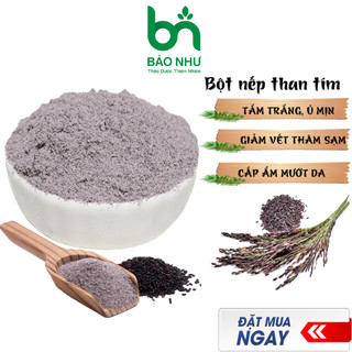 500gr bột gạo nếp than tím nguyên chất tắm body/ đắp mặt sáng da