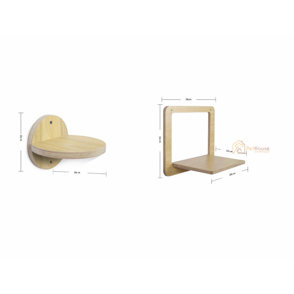 Combo 4 món vui chơi cho mèo chất liệu plywood phủ melamin