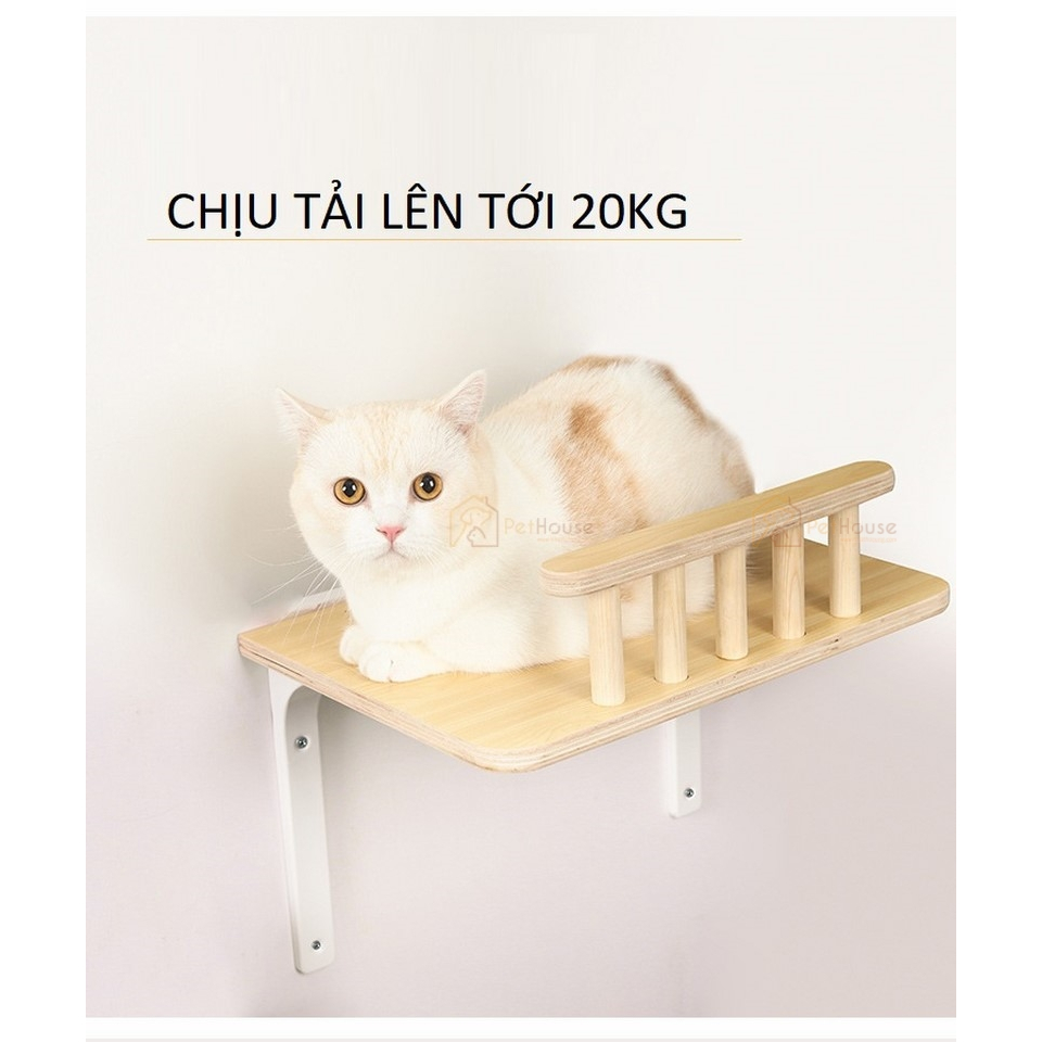 Combo 5 món khu vui chơi cho mèo có cào móng chất liệu plywood phủ melamin chống xước