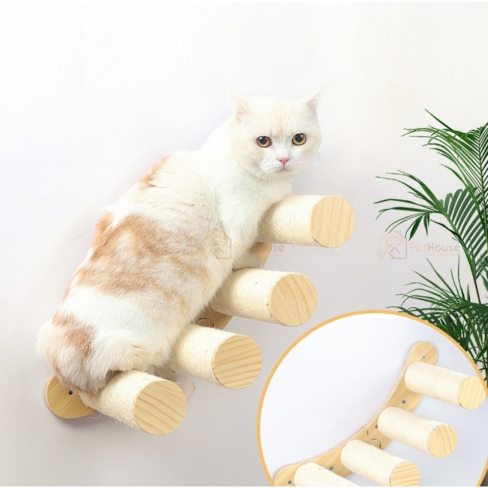 Combo 5 món khu vui chơi cho mèo có cào móng chất liệu plywood phủ melamin chống xước