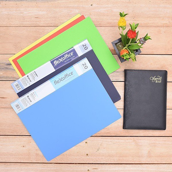 ( Xanh Dương ) Bìa 20 lá A4 Thiên Long Flexoffice FO - DB01- Lưu trữ được 200 tờ A4